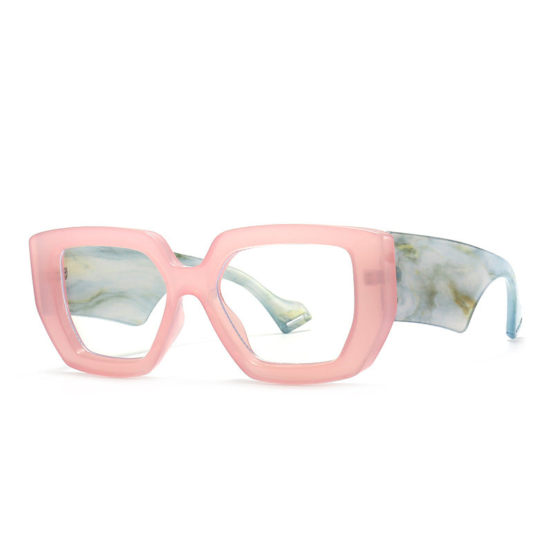 Wholesale Anti-blue Light Ink Color Plain Mirror PC Sunglasses